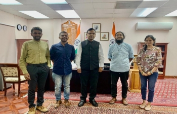 Hindi Scholarship recipients met with High Commissioner on 10 May, 2024.